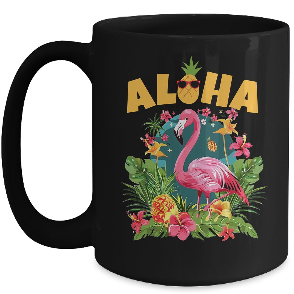 Aloha Hawaiian Hawaii Flamingo Kids Teen Girls Women Mug | siriusteestore