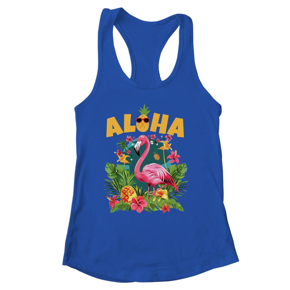 Aloha Hawaiian Hawaii Flamingo Kids Teen Girls Women Shirt & Tank Top | siriusteestore