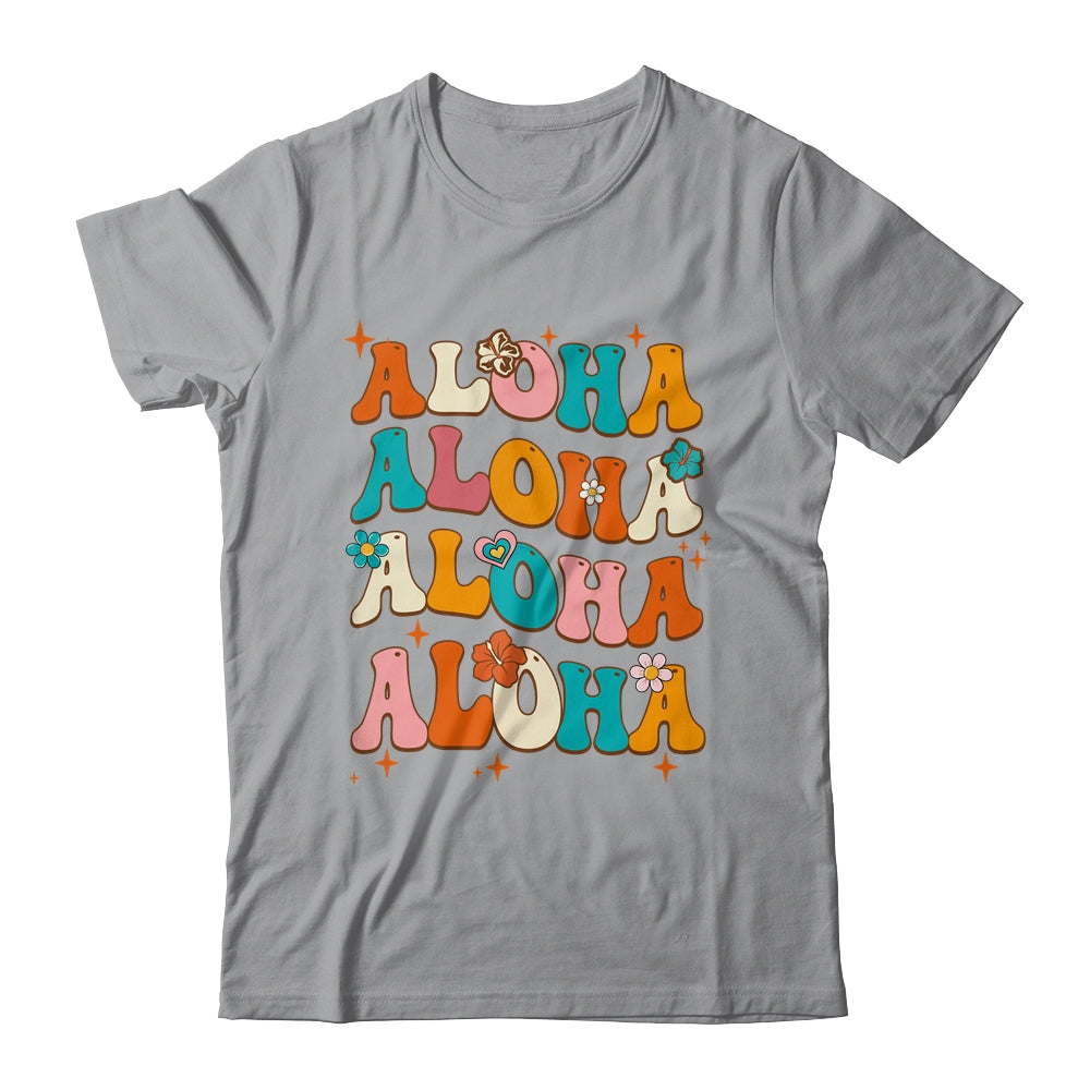 Aloha Hawaiian Vintage Hawaii Vacation Women Girls Groovy Shirt & Tank Top | siriusteestore
