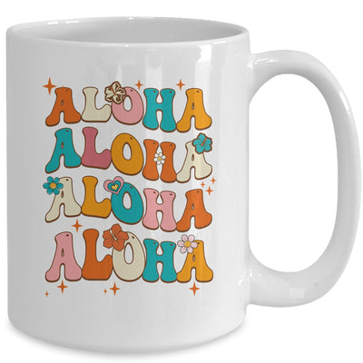 Aloha Hawaiian Vintage Hawaii Vacation Women Girls Groovy Mug | siriusteestore