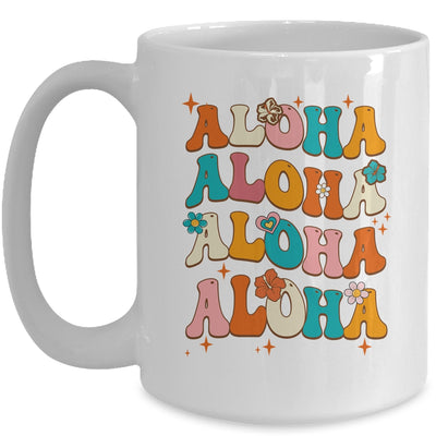 Aloha Hawaiian Vintage Hawaii Vacation Women Girls Groovy Mug | siriusteestore