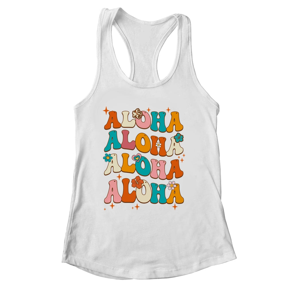 Aloha Hawaiian Vintage Hawaii Vacation Women Girls Groovy Shirt & Tank Top | siriusteestore