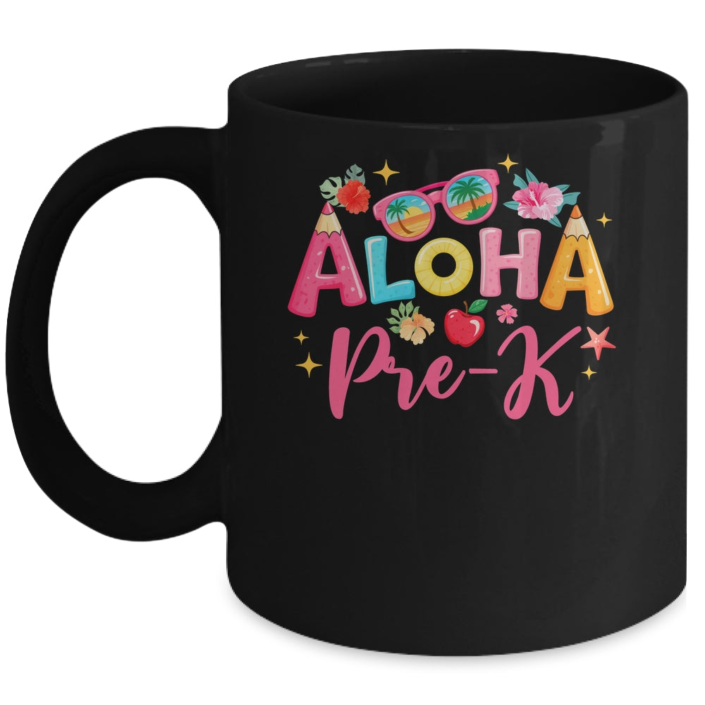 Aloha Preschool Summer Vacation Beach Teacher Pre-k School Mug | siriusteestore