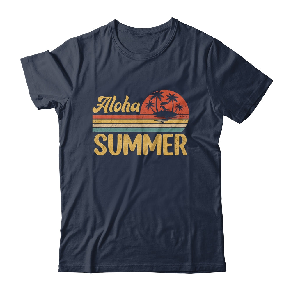 Aloha Summer Vintage Teacher Last Day Of School Vacation Shirt & Tank Top | siriusteestore