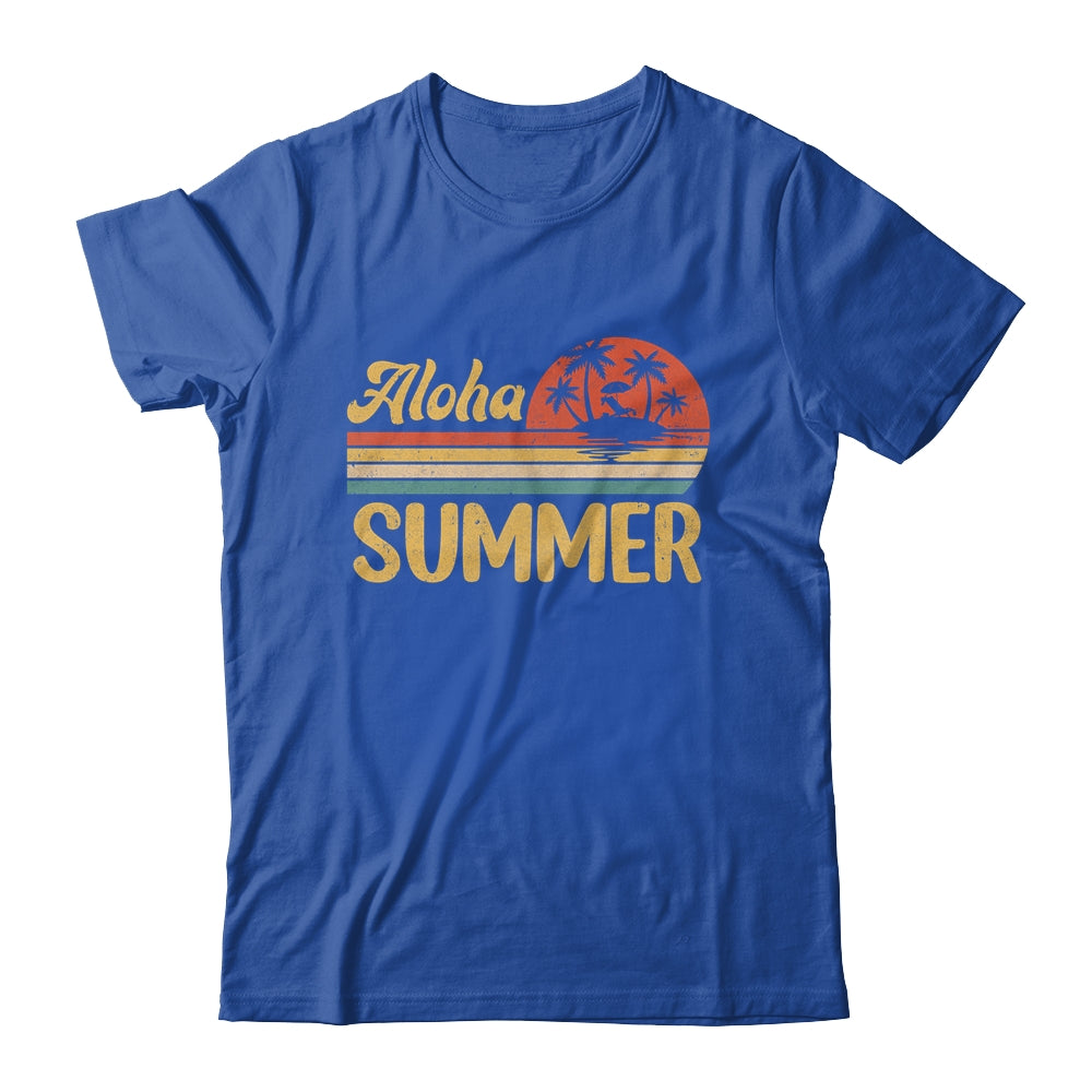 Aloha Summer Vintage Teacher Last Day Of School Vacation Shirt & Tank Top | siriusteestore