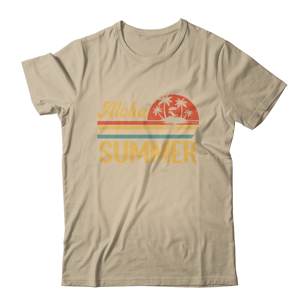 Aloha Summer Vintage Teacher Last Day Of School Vacation Shirt & Tank Top | siriusteestore