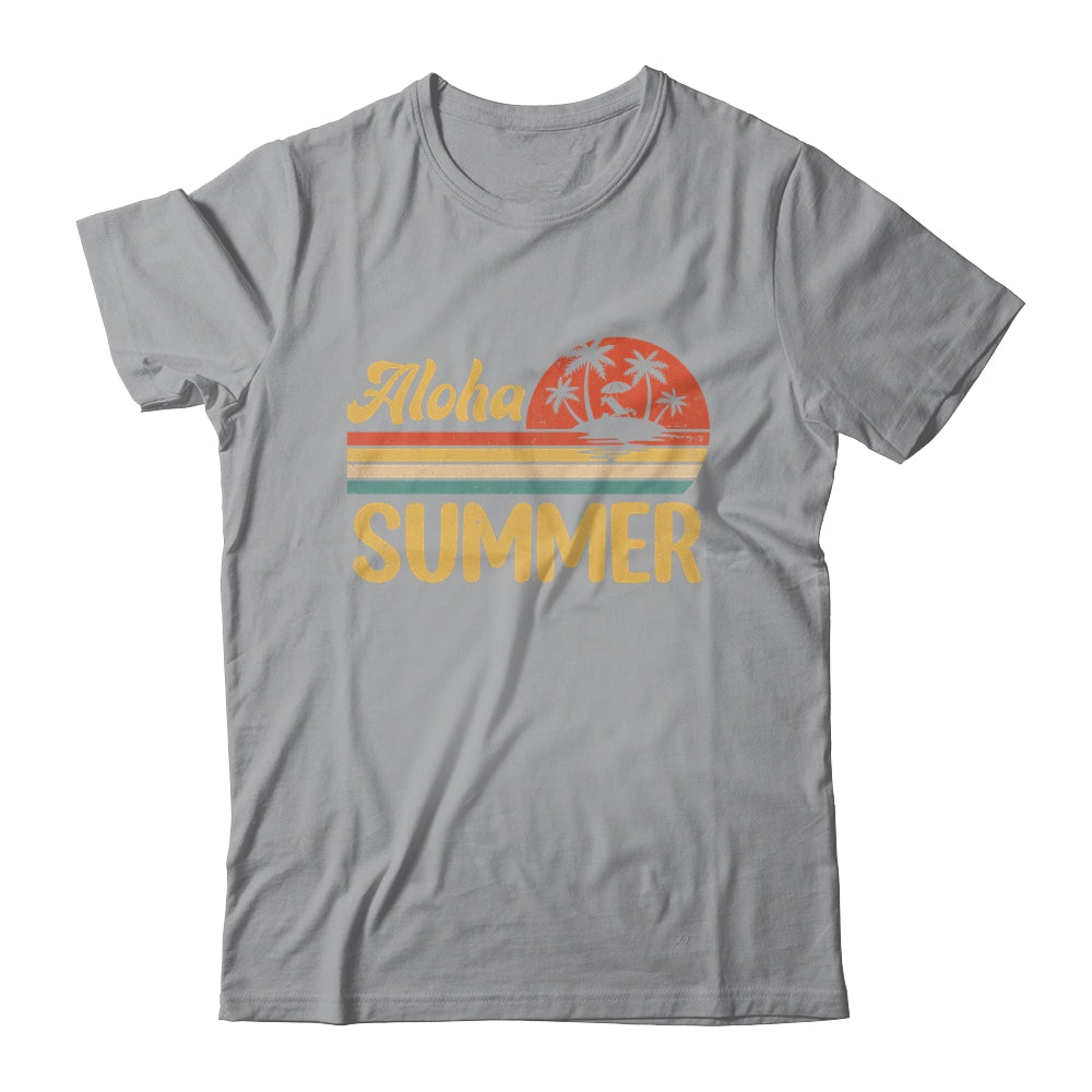 Aloha Summer Vintage Teacher Last Day Of School Vacation Shirt & Tank Top | siriusteestore
