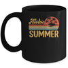 Aloha Summer Vintage Teacher Last Day Of School Vacation Mug | siriusteestore