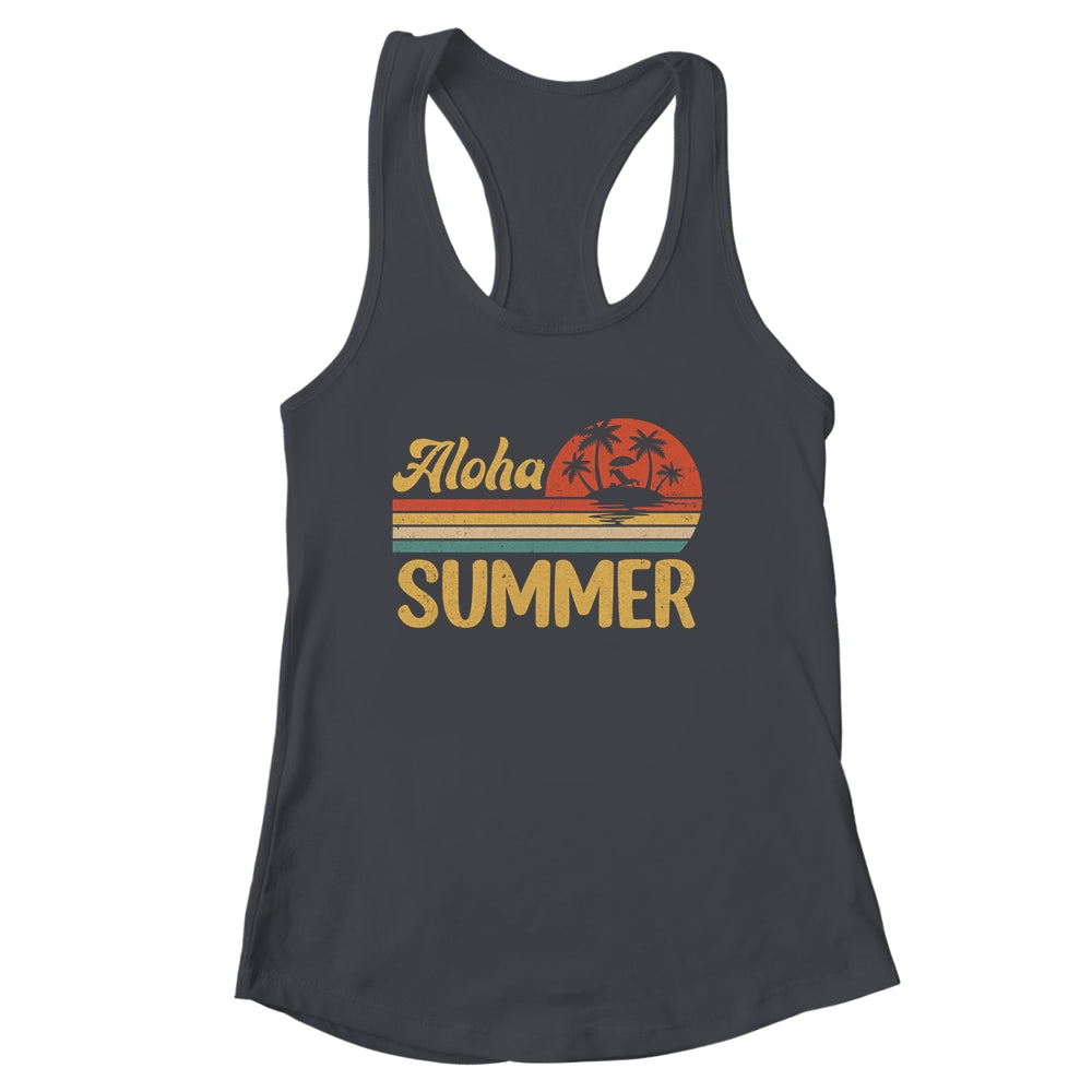 Aloha Summer Vintage Teacher Last Day Of School Vacation Shirt & Tank Top | siriusteestore
