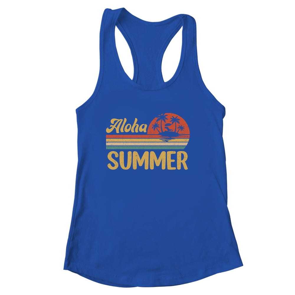Aloha Summer Vintage Teacher Last Day Of School Vacation Shirt & Tank Top | siriusteestore