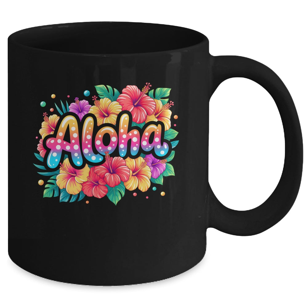 Aloha Tropical Flowers Summer Vacation Hawaii Beach 2025 Mug | siriusteestore
