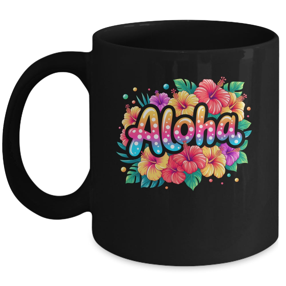 Aloha Tropical Flowers Summer Vacation Hawaii Beach 2025 Mug | siriusteestore