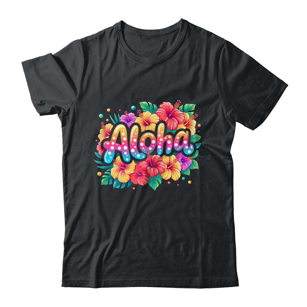 Aloha Tropical Flowers Summer Vacation Hawaii Beach 2025 Shirt & Tank Top | siriusteestore