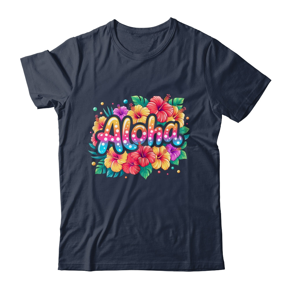 Aloha Tropical Flowers Summer Vacation Hawaii Beach 2025 Shirt & Tank Top | siriusteestore