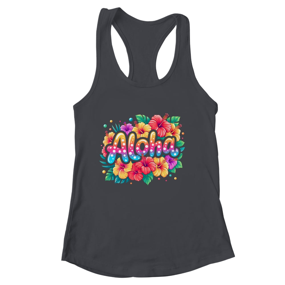Aloha Tropical Flowers Summer Vacation Hawaii Beach 2025 Shirt & Tank Top | siriusteestore