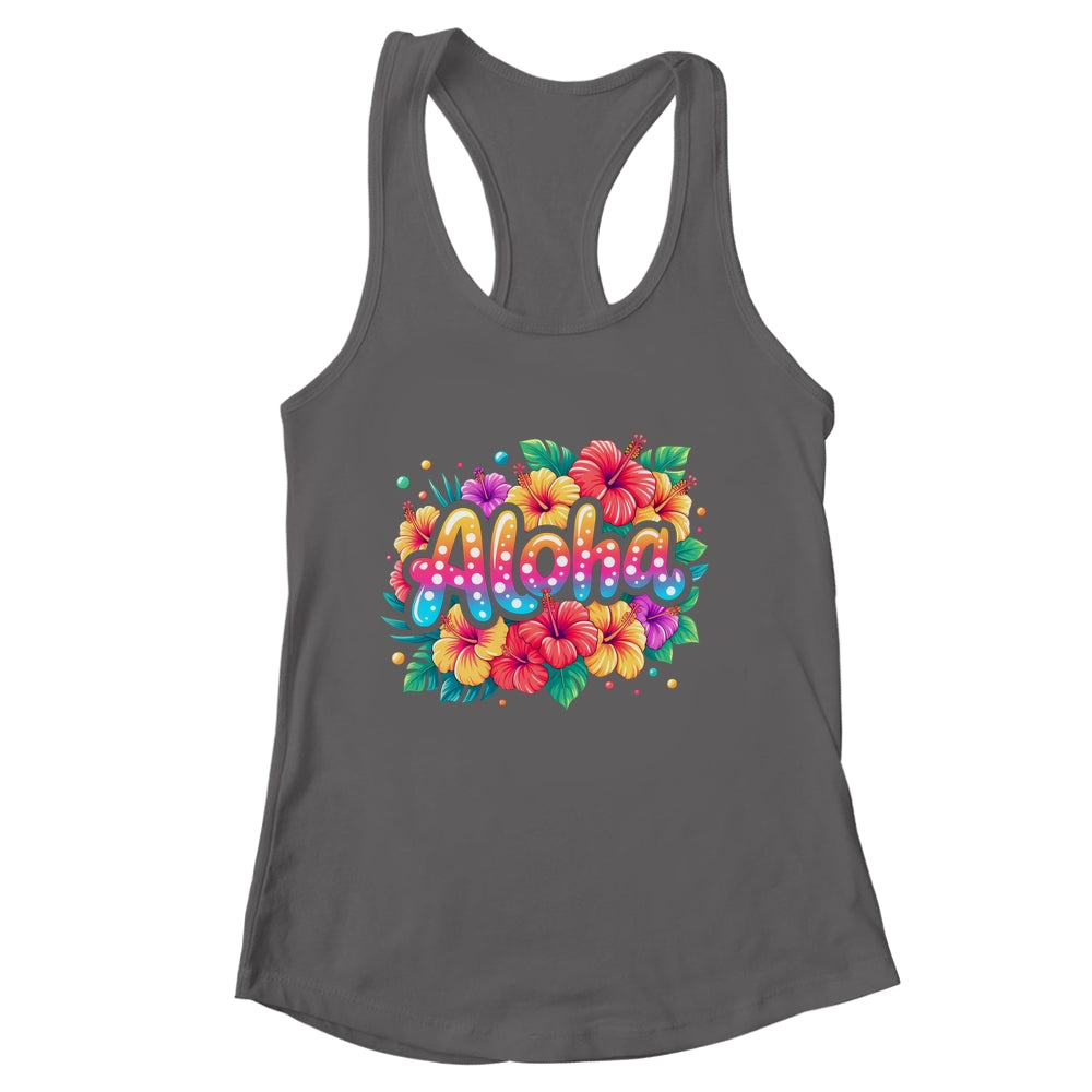 Aloha Tropical Flowers Summer Vacation Hawaii Beach 2025 Shirt & Tank Top | siriusteestore