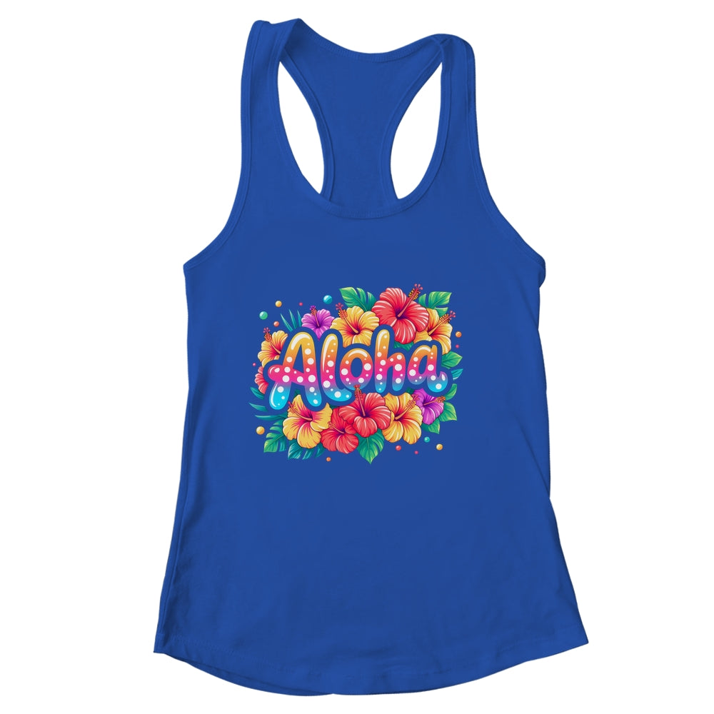 Aloha Tropical Flowers Summer Vacation Hawaii Beach 2025 Shirt & Tank Top | siriusteestore