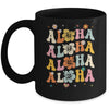 Aloha Women Hawaii Family Vacation Trip Girls Summer Groovy Mug | siriusteestore