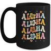 Aloha Women Hawaii Family Vacation Trip Girls Summer Groovy Mug | siriusteestore