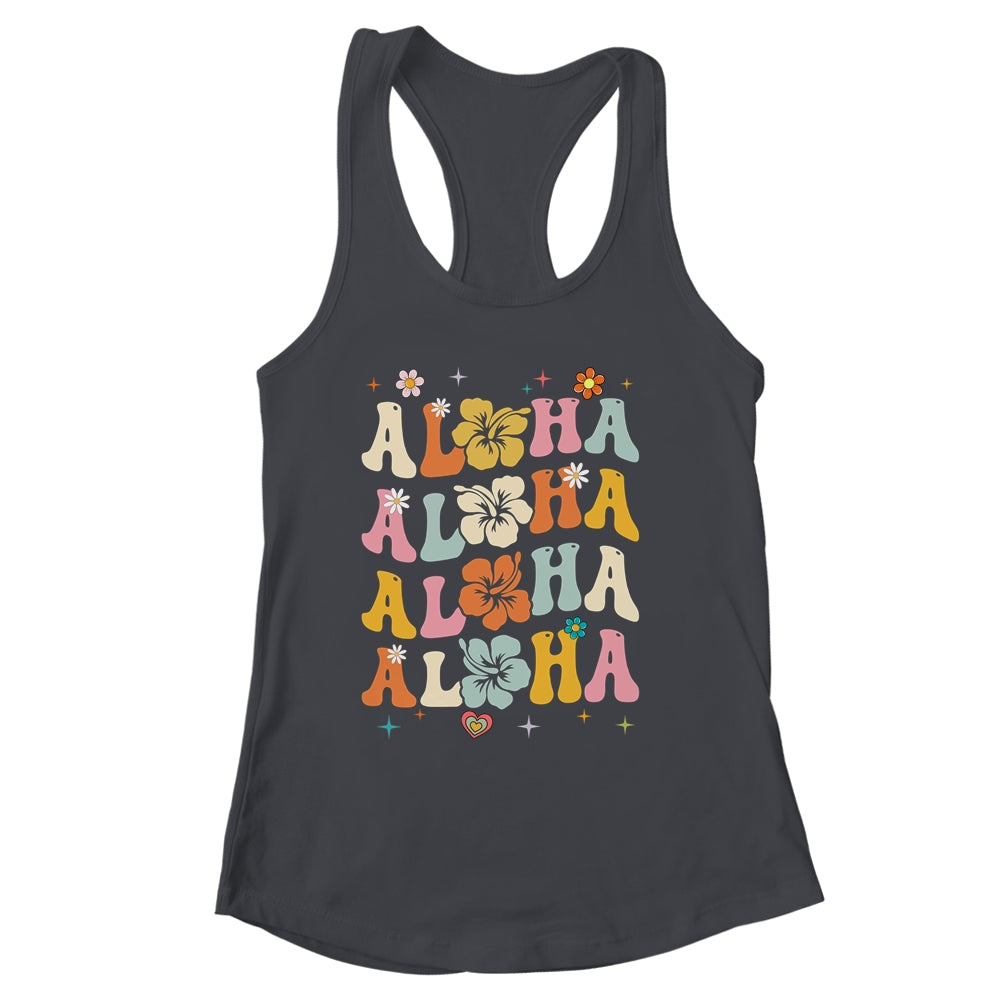 Aloha Women Hawaii Family Vacation Trip Girls Summer Groovy Shirt & Tank Top | siriusteestore