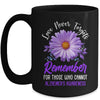 Alzheimer Awareness Tee For Men And Women Purple Sunflower Mug | siriusteestore
