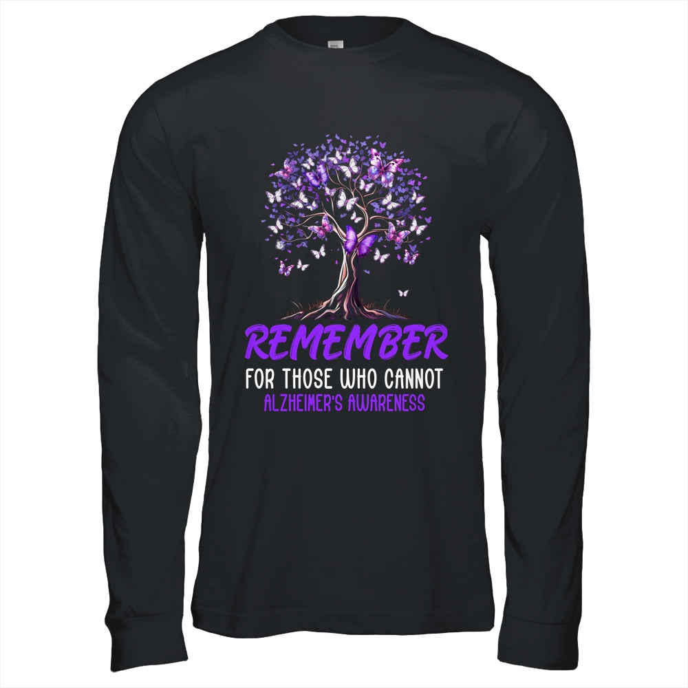 Alzheimer Awareness Tree For Men Women Purple Butterfly Shirt & Hoodie | siriusteestore