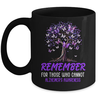 Alzheimer Awareness Tree For Men Women Purple Butterfly Mug | siriusteestore
