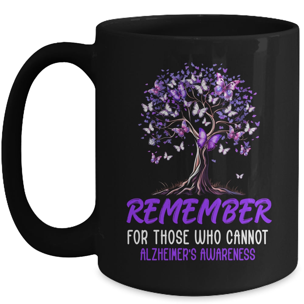 Alzheimer Awareness Tree For Men Women Purple Butterfly Mug | siriusteestore