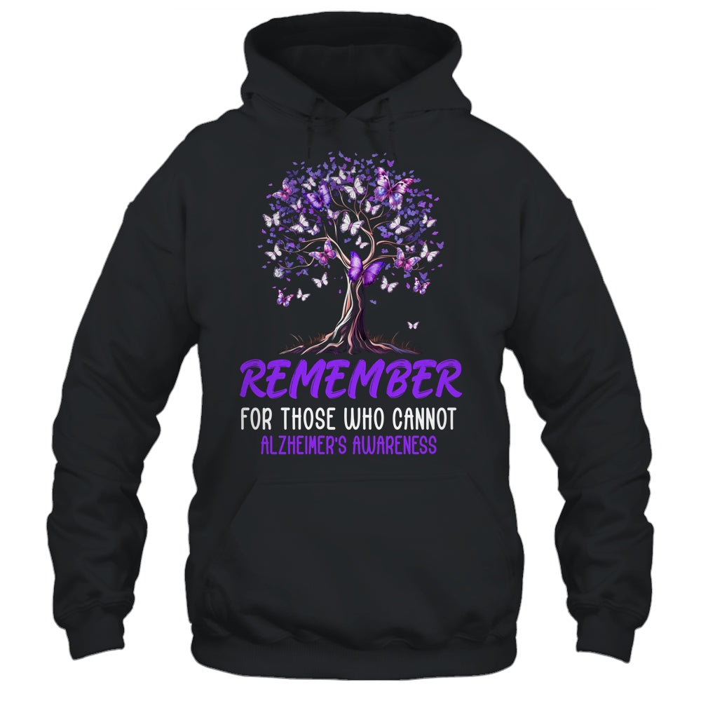 Alzheimer Awareness Tree For Men Women Purple Butterfly Shirt & Hoodie | siriusteestore