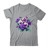 Alzheimer Purple Floral Pansy Dementia Alzheimer's Awareness Shirt & Tank Top | siriusteestore