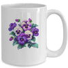Alzheimer Purple Floral Pansy Dementia Alzheimer's Awareness Mug | siriusteestore