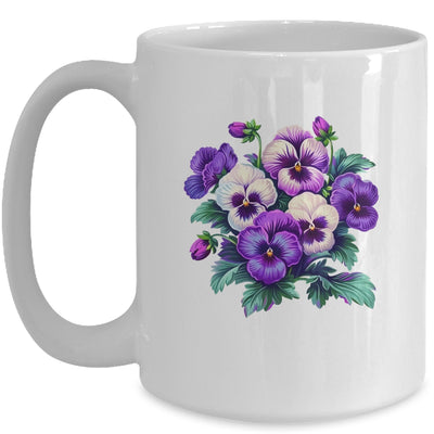 Alzheimer Purple Floral Pansy Dementia Alzheimer's Awareness Mug | siriusteestore