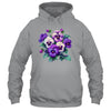 Alzheimer Purple Floral Pansy Dementia Alzheimer's Awareness Shirt & Tank Top | siriusteestore