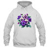 Alzheimer Purple Floral Pansy Dementia Alzheimer's Awareness Shirt & Tank Top | siriusteestore