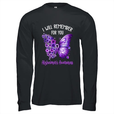 Alzheimer's Awareness I Will Remember You Butterfly Women Shirt & Hoodie | siriusteestore