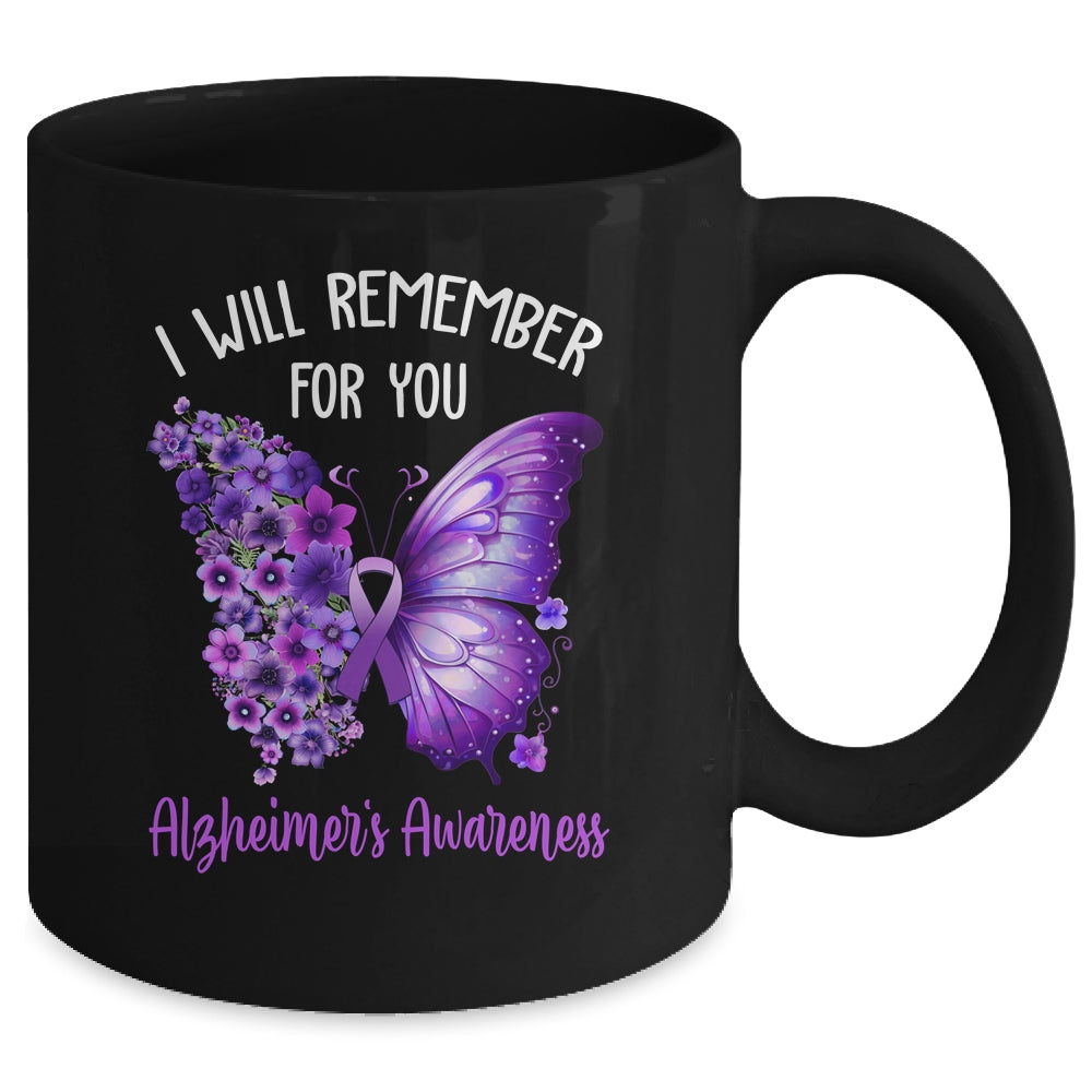Alzheimer's Awareness I Will Remember You Butterfly Women Mug | siriusteestore