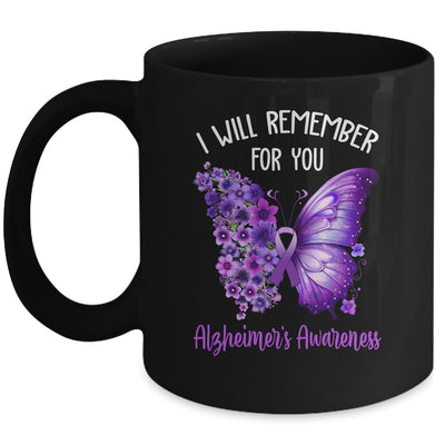 Alzheimer's Awareness I Will Remember You Butterfly Women Mug | siriusteestore