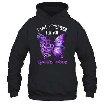 Alzheimer's Awareness I Will Remember You Butterfly Women Shirt & Hoodie | siriusteestore