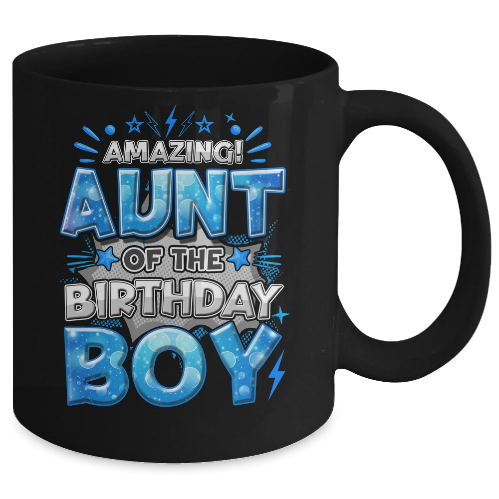 Amazing Aunt Of The Birthday Boy Matching Family Party Mug | siriusteestore