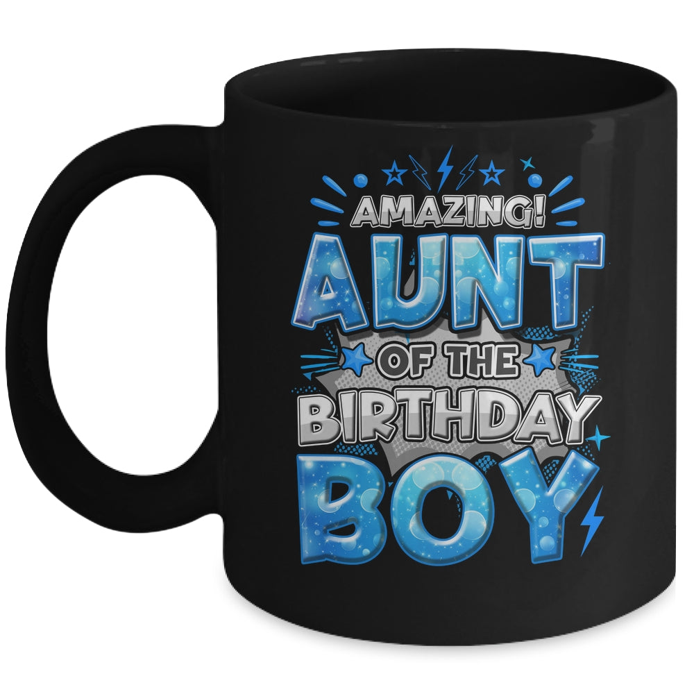 Amazing Aunt Of The Birthday Boy Matching Family Party Mug | siriusteestore