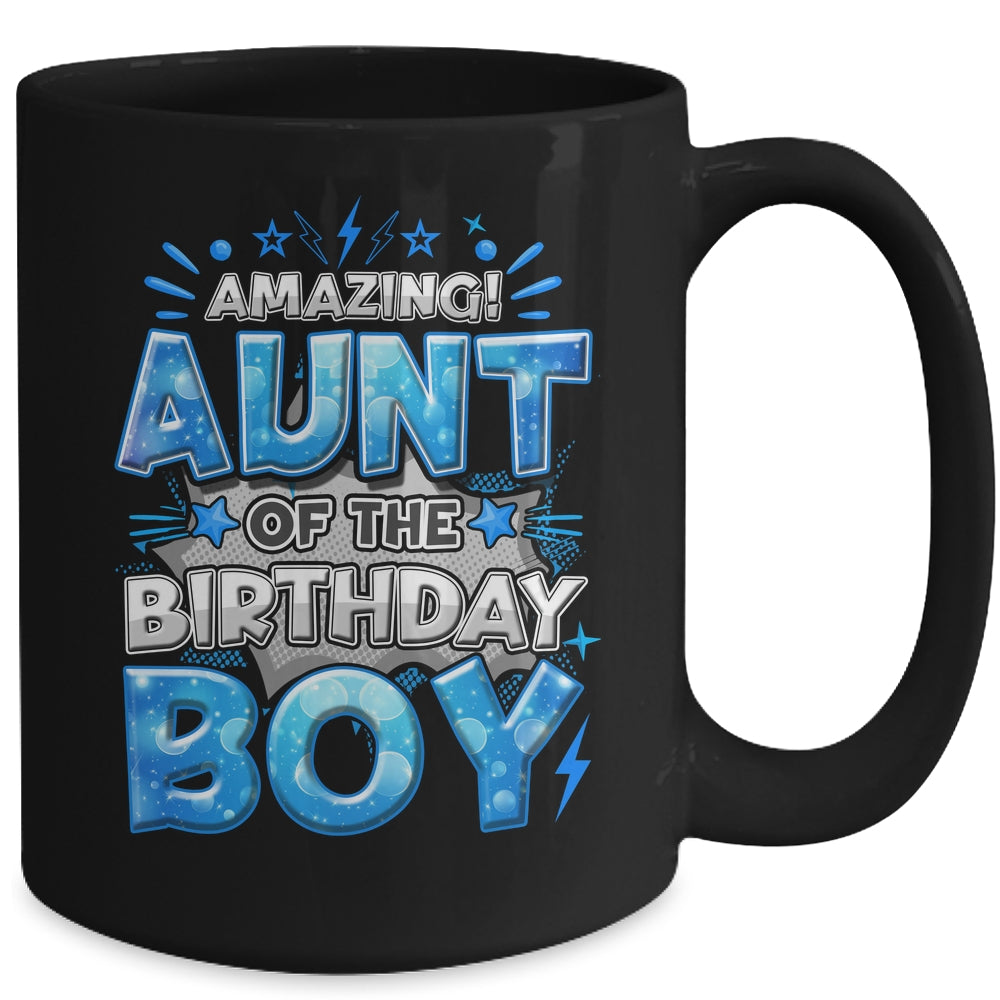 Amazing Aunt Of The Birthday Boy Matching Family Party Mug | siriusteestore