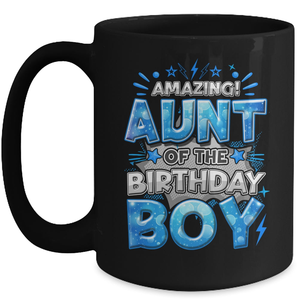 Amazing Aunt Of The Birthday Boy Matching Family Party Mug | siriusteestore