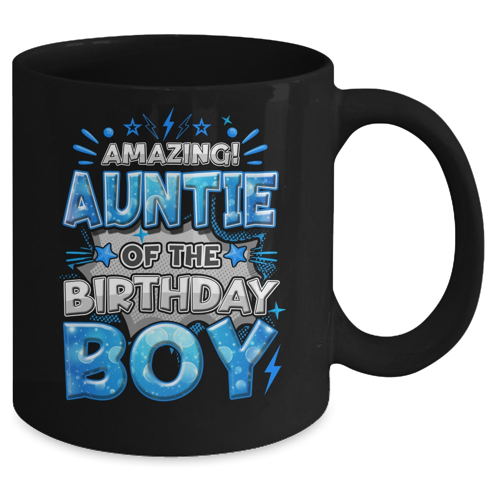 Amazing Auntie Of The Birthday Boy Matching Family Party Mug | siriusteestore