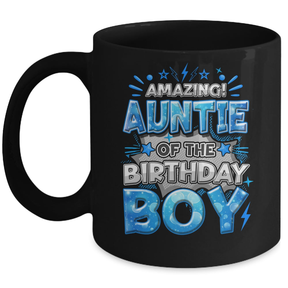 Amazing Auntie Of The Birthday Boy Matching Family Party Mug | siriusteestore