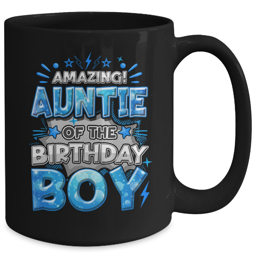 Amazing Auntie Of The Birthday Boy Matching Family Party Mug | siriusteestore