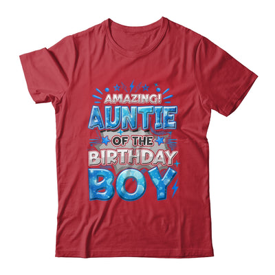 Amazing Auntie Of The Birthday Boy Matching Family Party Shirt & Hoodie | siriusteestore