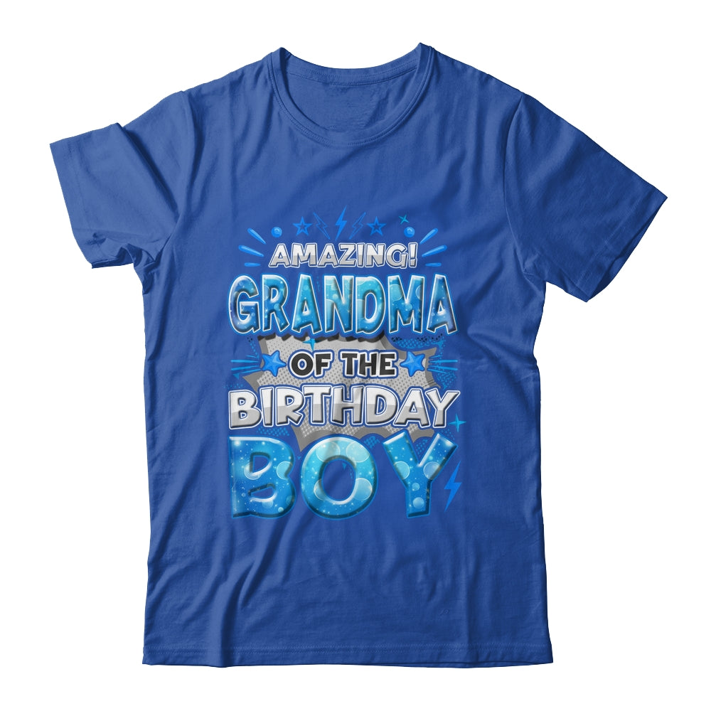 Amazing Grandma Of The Birthday Boy Matching Family Party Shirt & Hoodie | siriusteestore