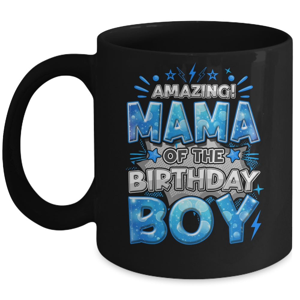 Amazing Mama Of The Birthday Boy Matching Family Party Mug | siriusteestore