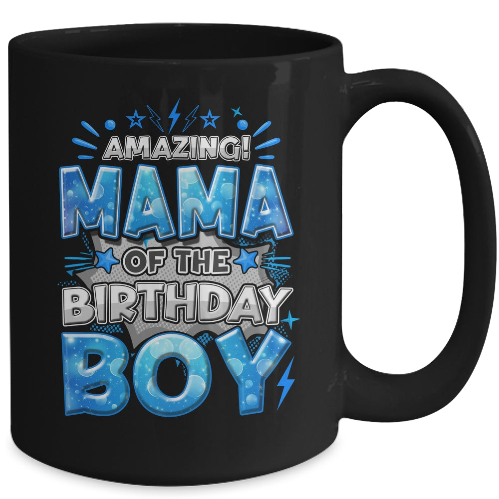 Amazing Mama Of The Birthday Boy Matching Family Party Mug | siriusteestore