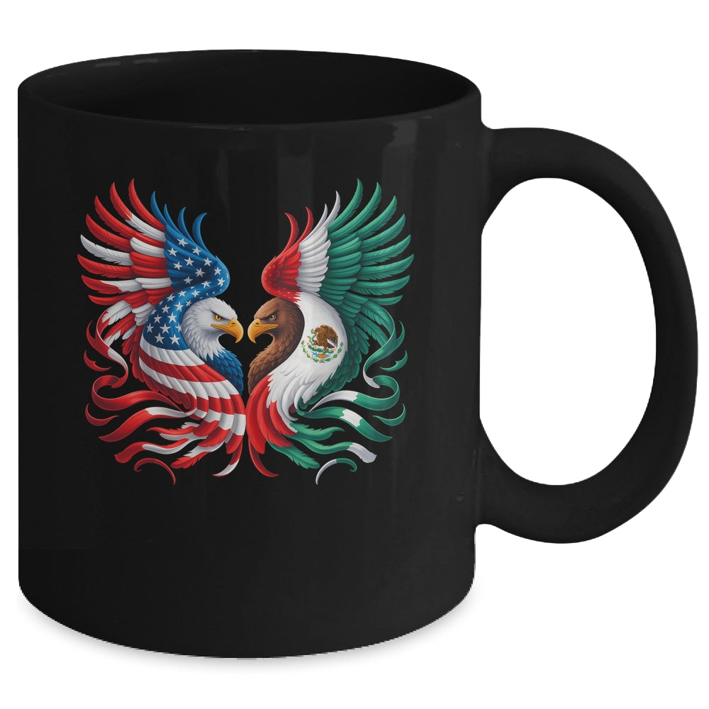 America Mexico Flag Vintage Mexican Roots American Flag Mug | siriusteestore